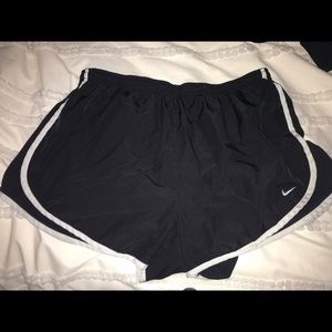 Classic black/white Nike running shorts